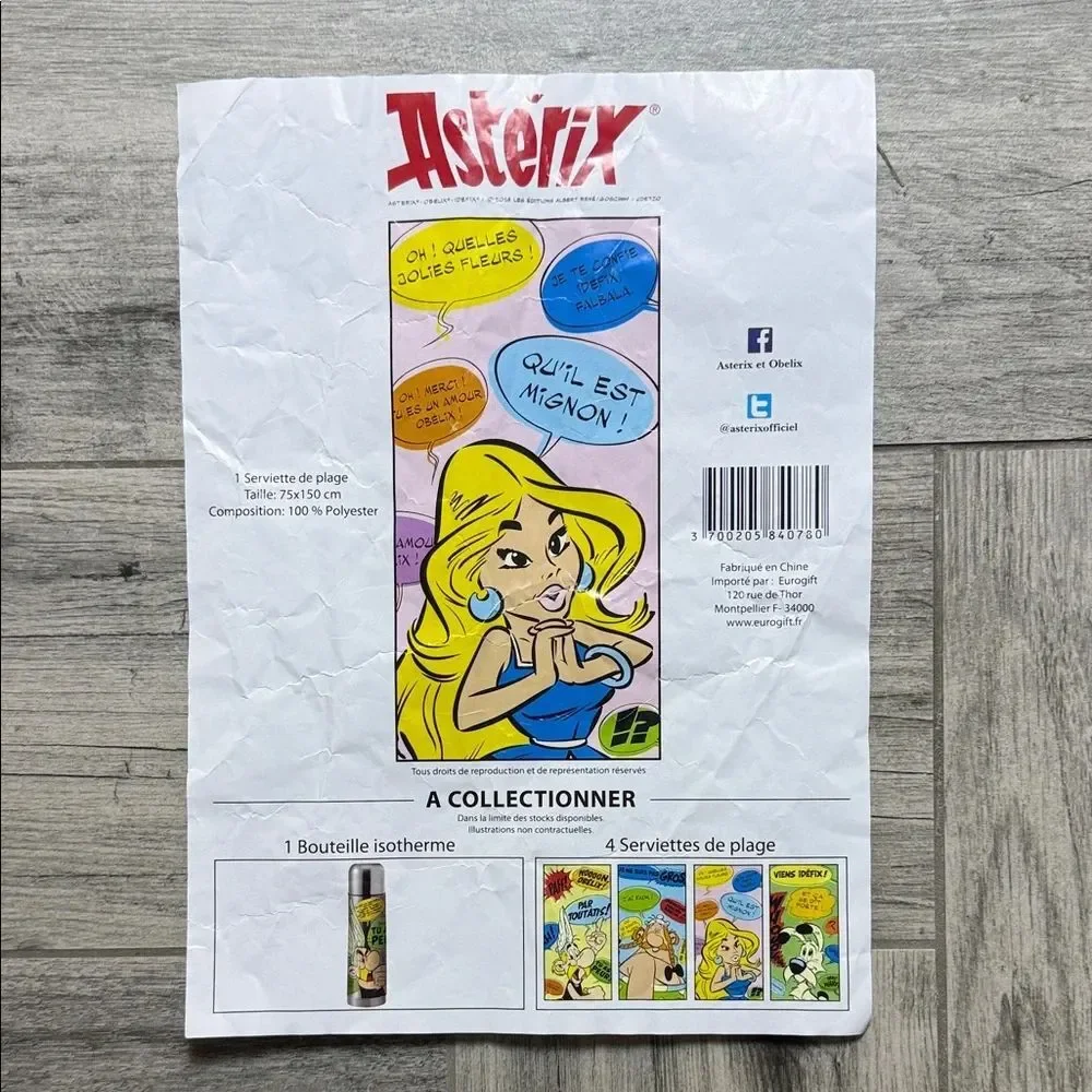 Asterix Pop Art Towel with Speech Bubbles